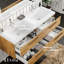 Ensemble de meuble-lavabo double mural de 57 po Zakis-955057721