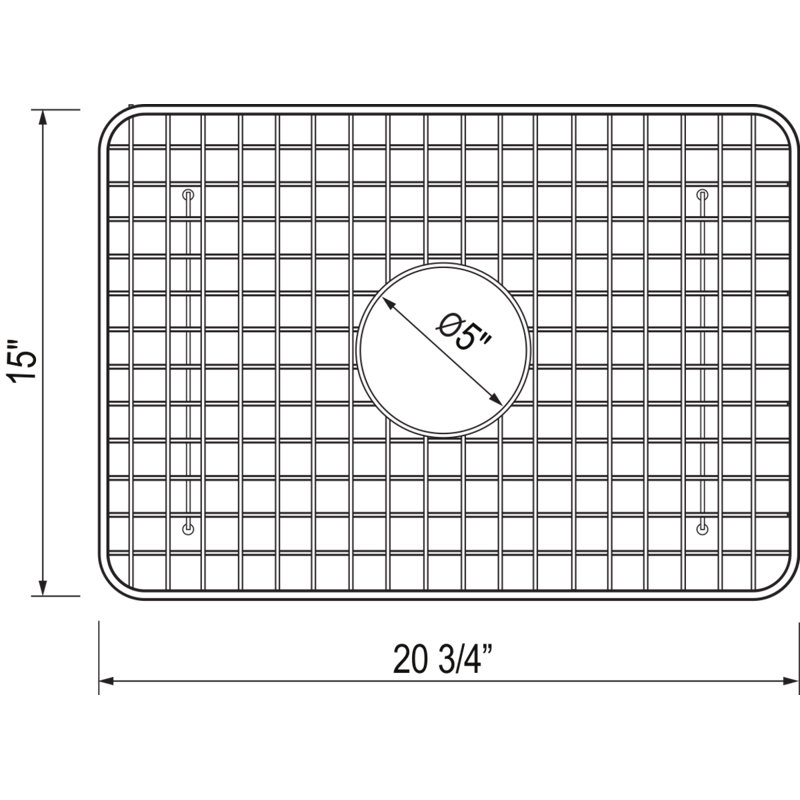 20.75" x 15" Sink Grid, Stainless Steel