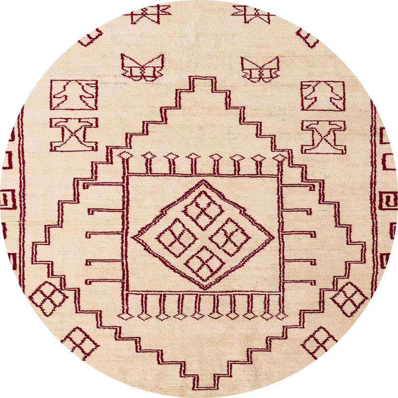 Tapis abstrait moderne 5071, Rond 7 pi
