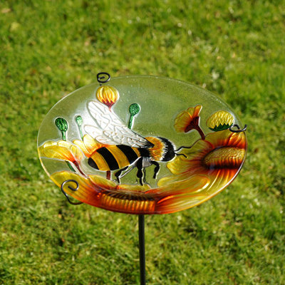Glass Birdbath