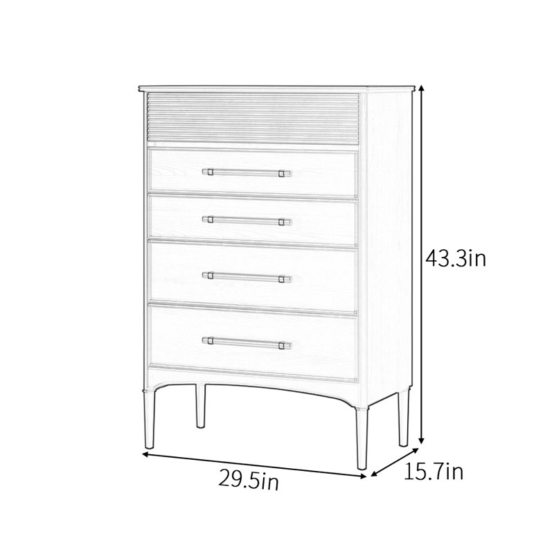 American-style minimalist luxury vintage sideboard, Brown