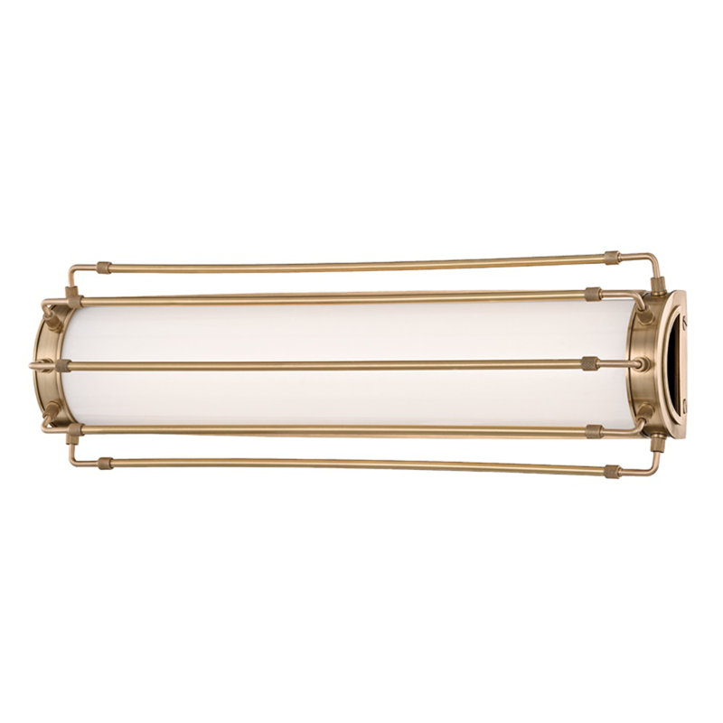 Hyde Park 1 - Light LED Flush Mounted Sconce, 15" H x 7.75" W x 4.75" D, Old Bronze