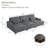 127.6" Modern Corduroy Modular Sofa-357090836