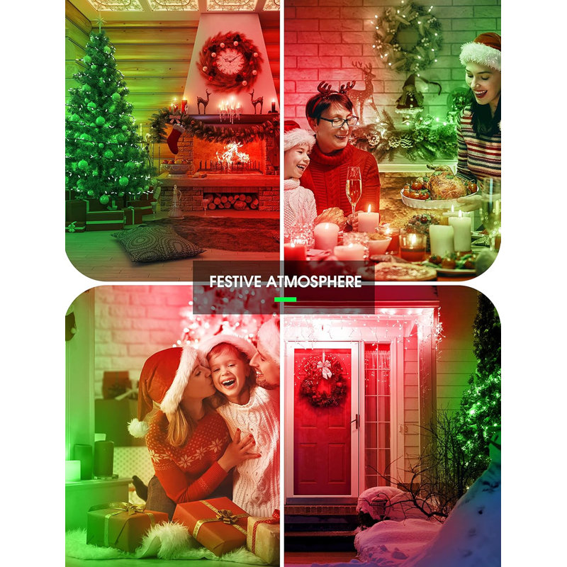 Ampoules rouges et vertes A19 à DEL pour Halloween, ampoule rouge E26 à lumière verte pour l'éclairage de Noël Halloween