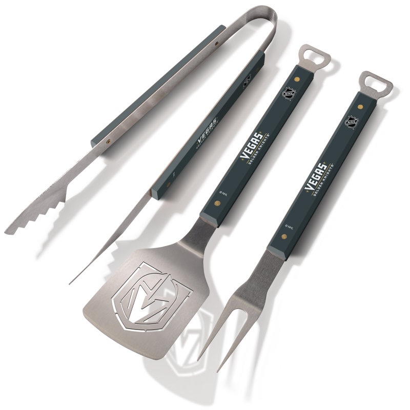 Stainless Steel Grilling Tool Set, Black, Vegas Golden Knights
