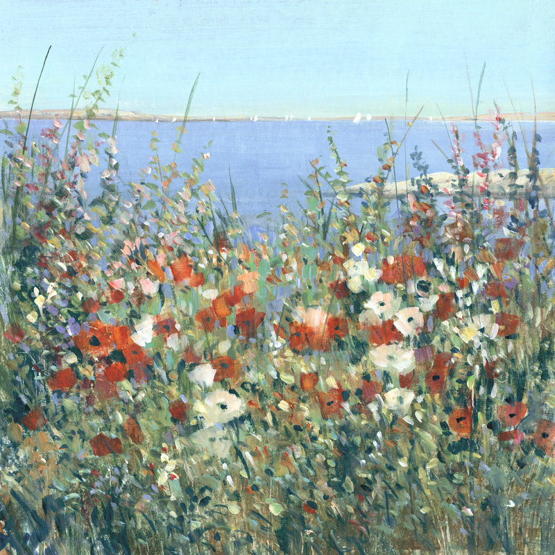 Seaside Garden I by Timothy O' Toole - Wrapped Canvas Painting, 30cm H x 30cm W