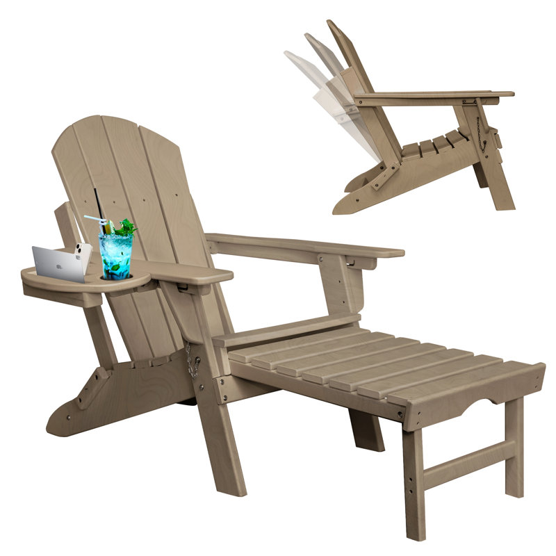 Chaise Adirondack pour l'extérieur Hdpe, Brun