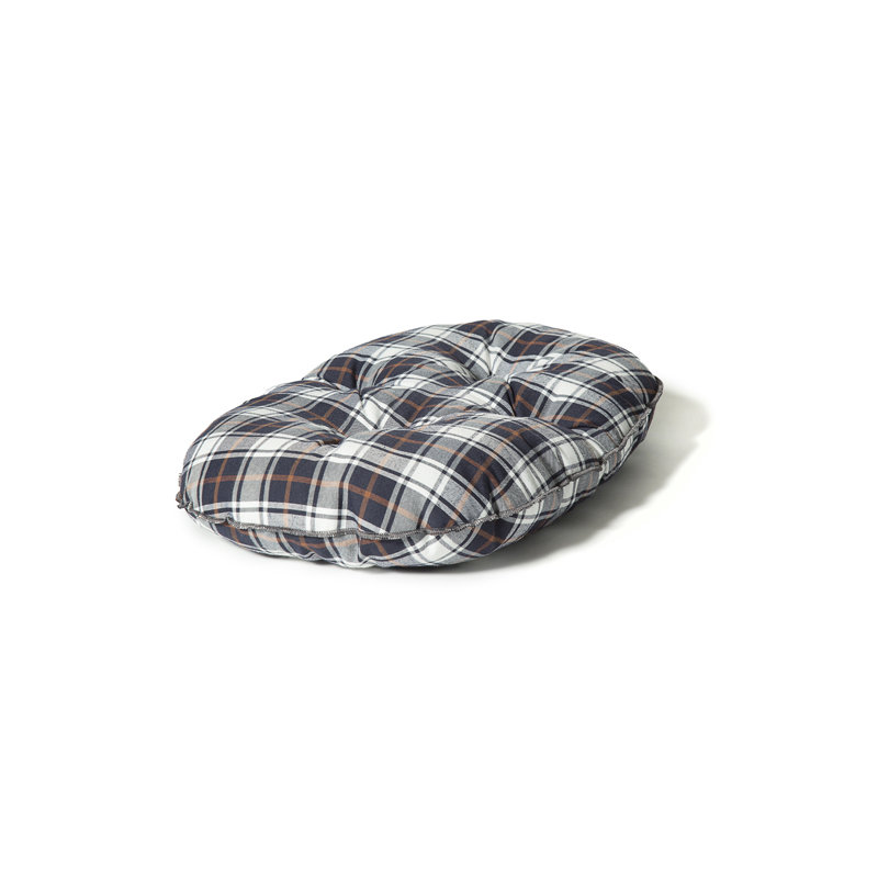 Lumberjack Cotton Pet Bed, Navy/Grey, 8 cm H x 45 cm W x 30 cm D