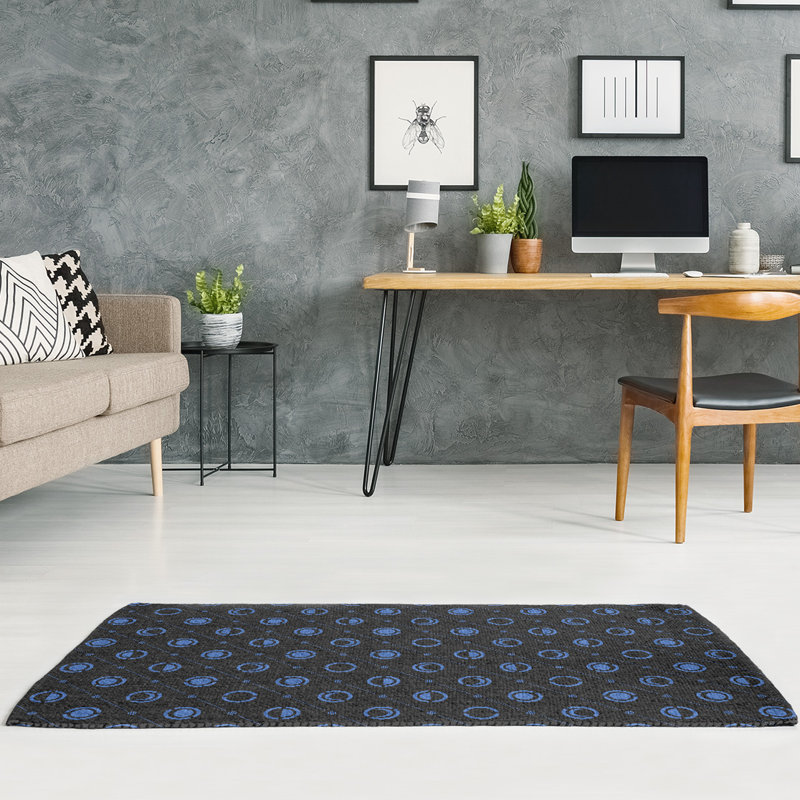 Chenille Geometric Indoor Rug, Rectangle 4' x 6'