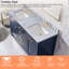 Meuble-lavabo double 60 po en marbre Carrara