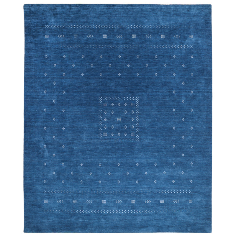 Tapis en coton / laine noué à la main Simi, Vert olive, Rectangle de 10 pi x 14 pi