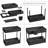 StorageBud 2 Tier Non-Slip Grip Under Sink Organizer with Utility Hooks, Side Caddy & Sliding Drawer-79700252