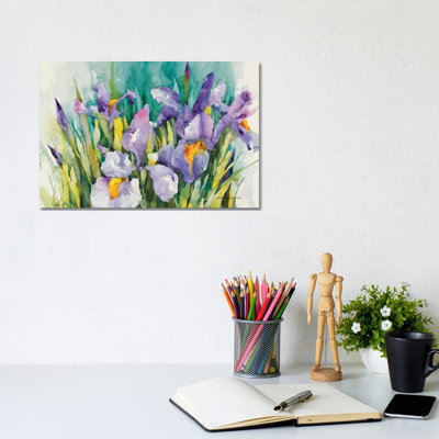 Irises by Annelein Beukenkamp - Wrapped Canvas Painting