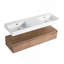 60 inch Wall-Mounted Bathroom  Vanity with Double Resin Sink,Soft Close Drawer,Float Mounting Design