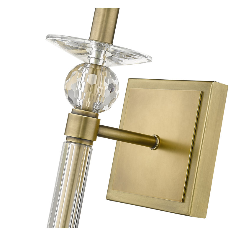 Cindy 1-Light Dimmable Wallchiere, Rubbed Brass