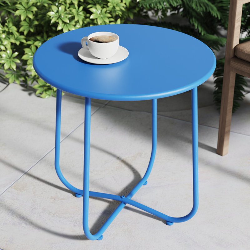 Table ronde ronde avec pieds en acier, Marine