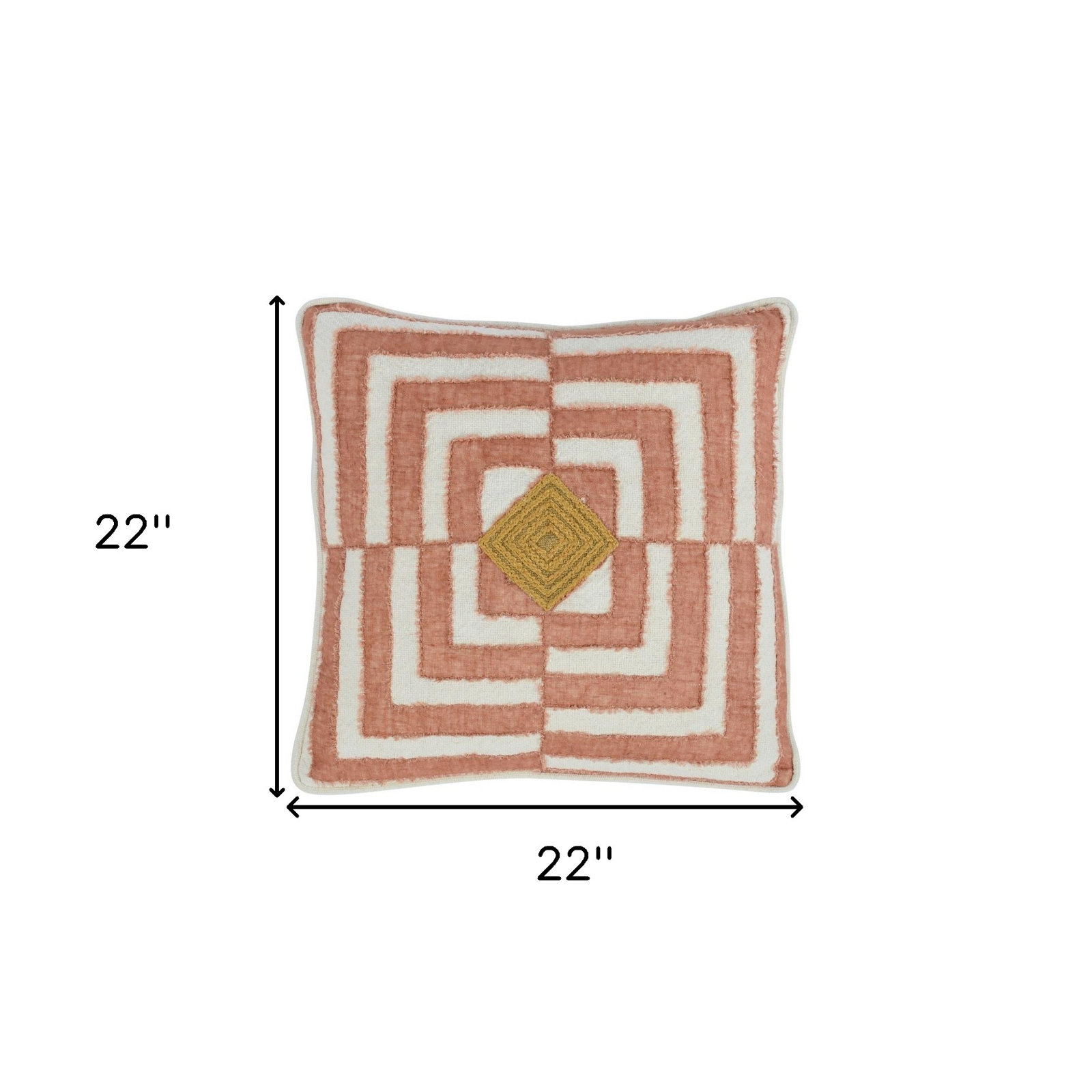 Airlie 22" x 22" Embroidered Throw Pillow