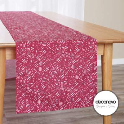Home Decoration Water Resistant Table Runner Wipeable Tablecloth with Sketch Candy Pattern