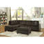 Meuble de salon moderne capitonné en microfibre chocolat 1pc-1360934705