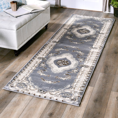Tapis oriental gris / beige Tabriz