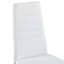 Chaise de salle à manger blanche pour 4 personnes avec cuir PU et pieds argentés brillants, créant un environnement agréable Chaises confortables Grands rassemblements familiaux