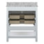 Meuble-lavabo simple 31 po avec plateau en marbre Sobhi-1732036241