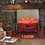 Electric Fireplace Log Set Heater with Glowing Ember Bed and Remote Controller-53079360