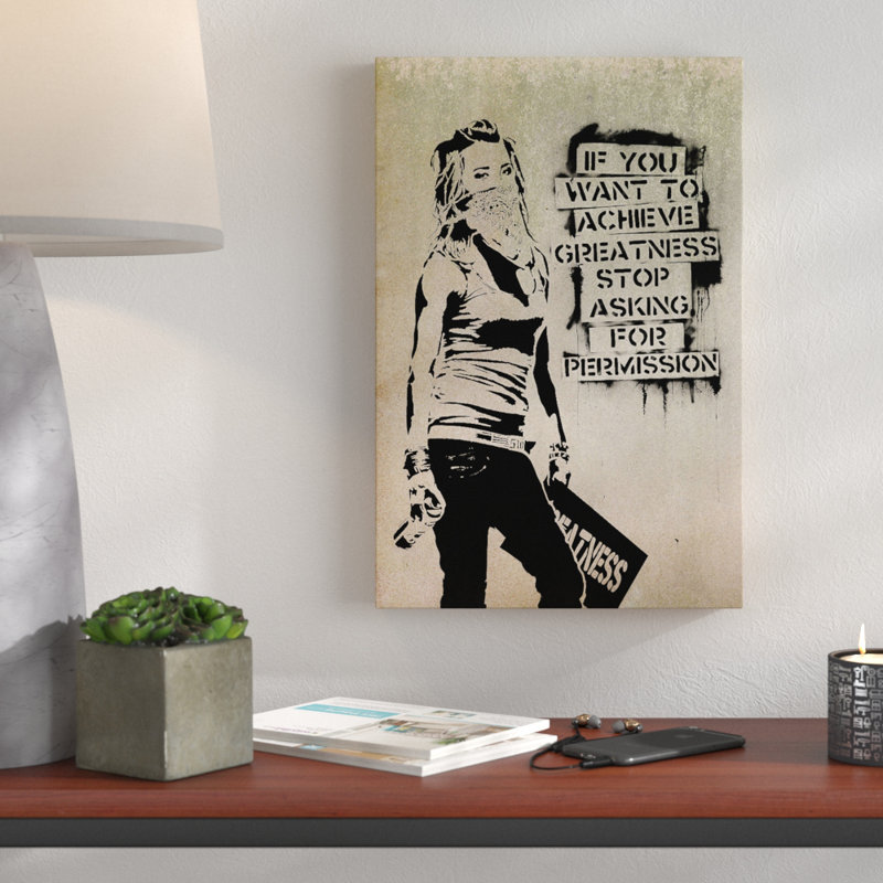 Greatness II by Banksy - Wrapped Canvas Print, 46cm H x 30cm W x 4cm D