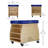 Birch Mobile Teacher Stool - Natural/Blue