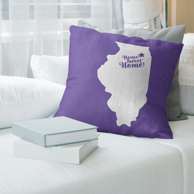 Housse de coussin pour la maison, Couleurs de l'aurore, 14 po x 14 po, Mauve