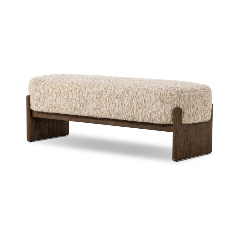 Kirby Accent Bench- 60"-Solema Cream, Solema Cream, Distressed Natural