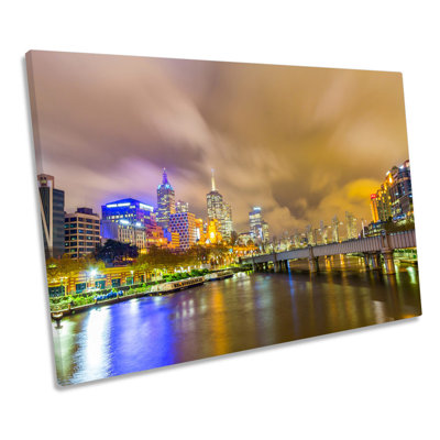 Melbourne Cityscape - Wrapped Canvas Print
