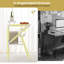 Bureau personnel avec support pour moniteur, tablette ouverte et structure en métal, crochet pour écouteurs-416590834