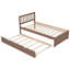 Structure de lit plateforme en bois de conception moderne avec lit gigogne en couleur-845618523