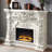 Adara Antique White Finish Fireplace