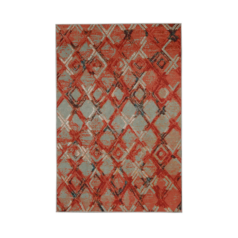 Soft Hall Carpet 2.6 x 4.9 Feet | 100% Polyester, 0.04 in Pile Height | Antibacterial, Non-Slip Underside | Woven with 3D Digital Printing | Machine Washable | Durable & Stylish for Entryways & Living Rooms