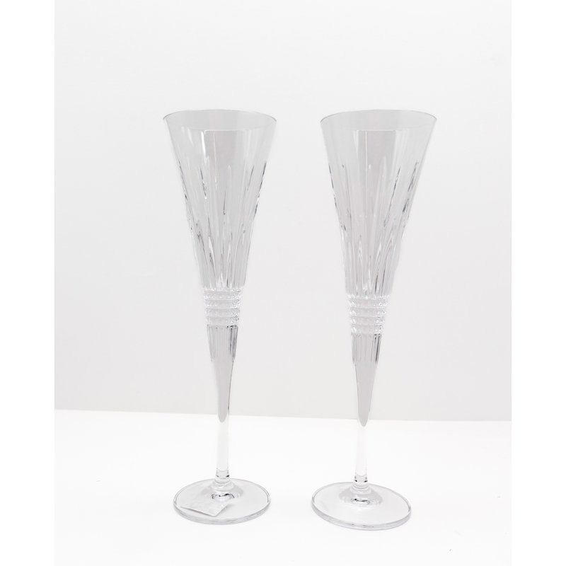 Waterford 1058234 Lismore Diamond Toasting Flutes, 5.5oz, Set of 2, Clear Color