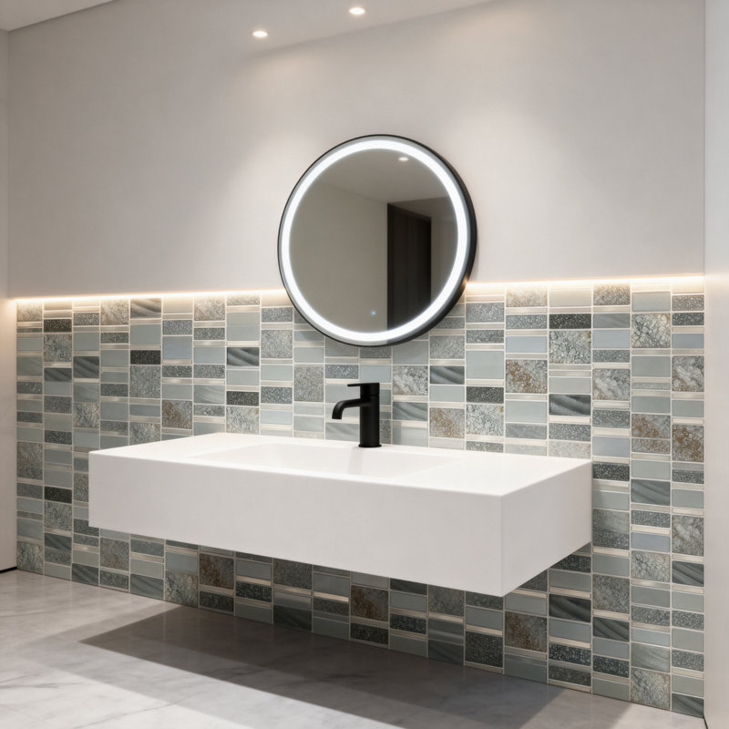 Carrelage mural mosaïque aléatoire 1 "x 3" Imperial