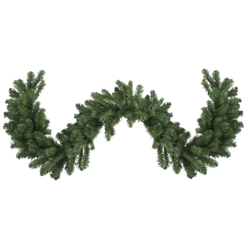 9 ft Green Artificial Pine Christmas Garland with Bendable Wire