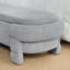 Grand pouf avec rangement, banc en bois chenille de 124 cm, gris moderne pour la maison-557001192