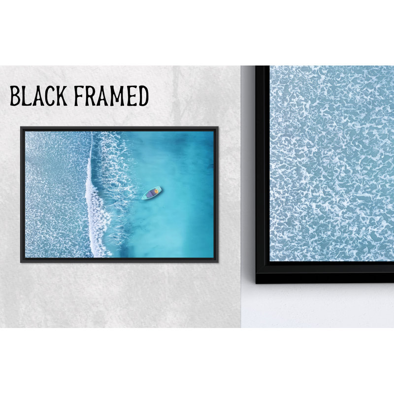 Impression sur toile: art mural paysage côtier - décor côtier élégant, 1P BlackFramedCanves, 27,6 po H x 39,4 po l