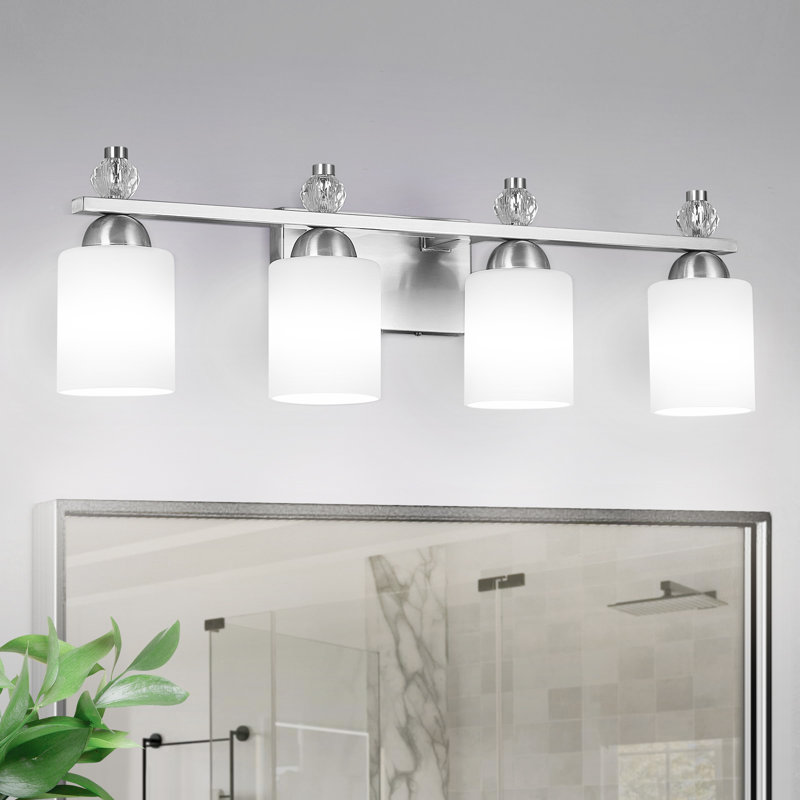 Mid Century  Vanity Light E26 Socket Glass Bathroom Vanity Light Fixtures Modern Vanity Lights for Bathroom Mirror Hallway