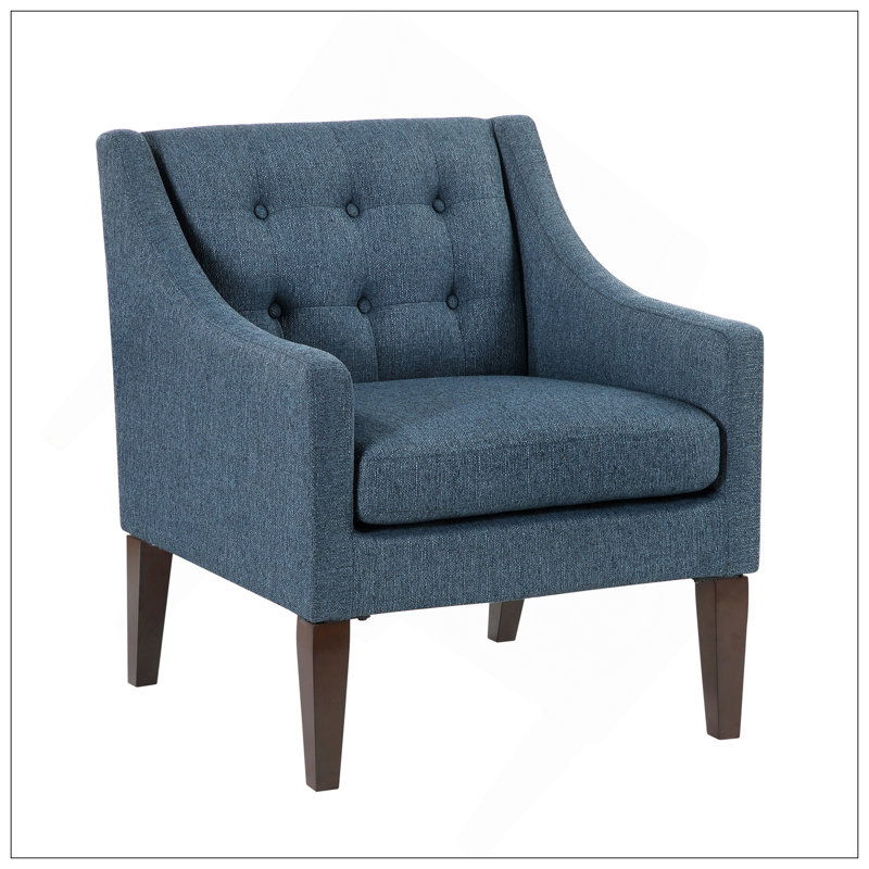 Chaise d'appoint Clopton 26 "Mid Century Modern - chaise d'appoint texturée avec housse de coussin amovible, dossier capitonné
