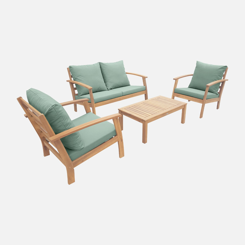 Masboro 4-seater Wooden Garden Sofa Set, Green