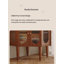 Vitrine de coin rétro en bois de style Mid-Century avec plateau arqué