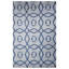 Tapis intérieur géométrique en laine bleu clair noué à la main-110169726
