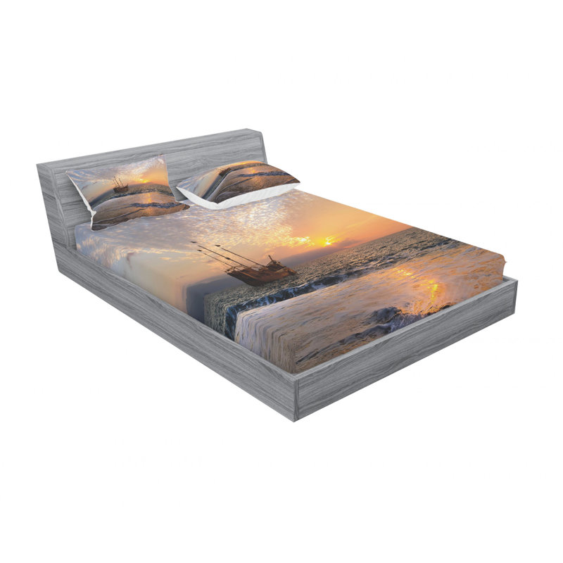 Microfiber Sheet Set, Queen Sheet Set with Fitted Sheet