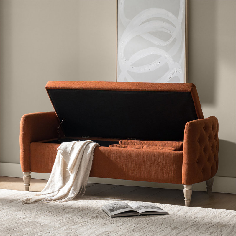 Banc de rangement Aristides Farmhouse, Burn Brick