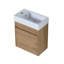 Meuble-lavabo mural 18 po avec lavabo en résine blanche et porte d'armoire à fermeture en douceur 18 po-919428329