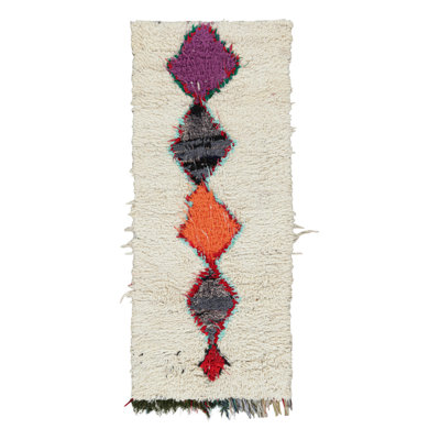 One-of-a-Kind 2'5"x5'7" 1950s Wool Area Rug